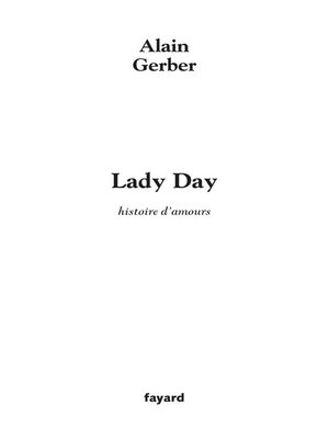 cover image of Lady Day
